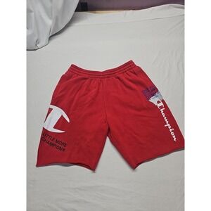CHAMPION MENS BEHIND THE LABEL SUPER FLEECE 3.0 RED SHORTS SIZE Large